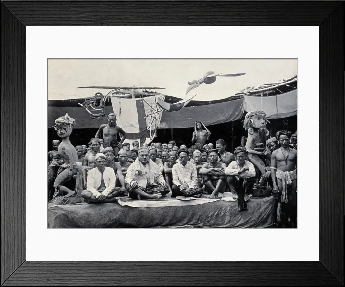 Framed Print : Sarawak: a peace-making ceremony between two Kayan tribes, c1900. Creator: Unknown Framed Print : Sarawak: a peace-making ceremony between two Kayan tribes, c1900. Creator: Unknown