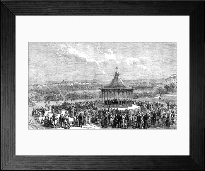 Framed Print : The George Stephenson Centenary at Newcastle-On-Tyne: view in the Leazes Park, 1881. Creator: Unknown Framed Print : The George Stephenson Centenary at Newcastle-On-Tyne: view in the Leazes Park, 1881. Creator: Unknown