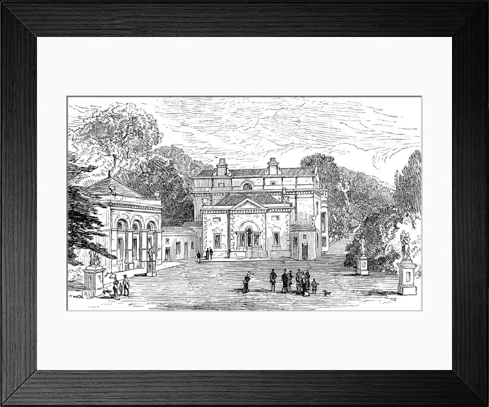 Framed Print : Normanton Park, Rutlandshire - view on the lawn, 1881. Creator: Unknown Framed Print : Normanton Park, Rutlandshire - view on the lawn, 1881. Creator: Unknown