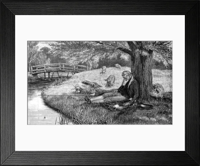 Framed Print : 'Happy be thy Dreams!' by F. Dadd, 1881. Creator: W. I. Mosses
