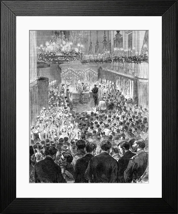 Framed Print : The Imperial Wedding at Vienna: the marriage ceremony in the Palace Church of the Augustines, 1881. Creator: Unknown Framed Print : The Imperial Wedding at Vienna: the marriage ceremony in the Palace Church of the Augustines, 1881. Creator: Unknown