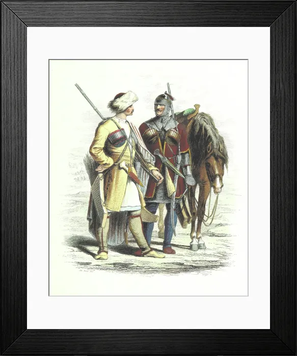 Framed Print : Circassian soldiers [?], 1855. Creator: Boyer