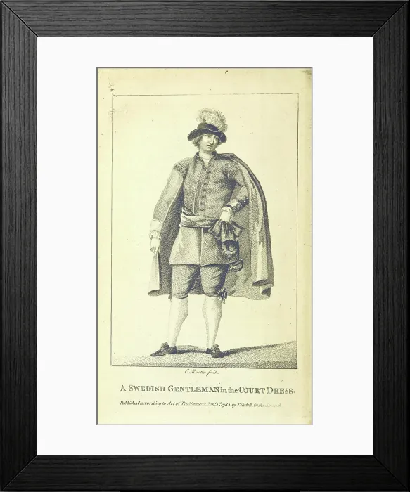 Framed Print : A Swedish Gentleman in the Court Dress, 1802. Creator: Louis Charles Ruotte Framed Print : A Swedish Gentleman in the Court Dress, 1802. Creator: Louis Charles Ruotte