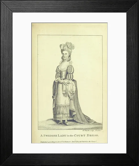 Framed Print : A Swedish Lady in the Court Dress, 1802. Creator: Louis Charles Ruotte Framed Print : A Swedish Lady in the Court Dress, 1802. Creator: Louis Charles Ruotte