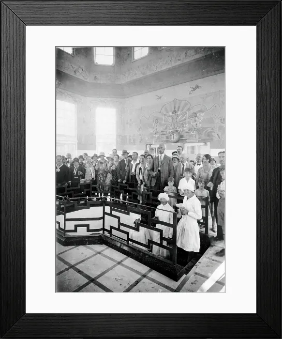 Framed Print : Franzensbad (Frantiskovy Lazne), Czechoslovakia: the interior of the Natalie Spring... c1930s. Creator: Unknown Framed Print : Franzensbad (Frantiskovy Lazne), Czechoslovakia: the interior of the Natalie Spring... c1930s. Creator: Unknown