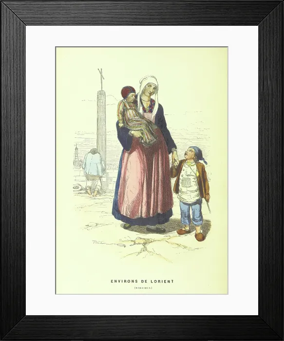 Framed Print : Near Lorient, (Morbihan), 1859. Creator: Pisan Framed Print : Near Lorient, (Morbihan), 1859. Creator: Pisan