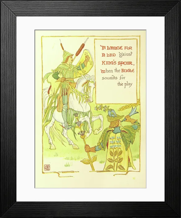 Framed Print : A Lance for A Lad gainst King's Spear, When the Bugle sounds for the play, 1899 Framed Print : A Lance for A Lad gainst King's Spear, When the Bugle sounds for the play, 1899