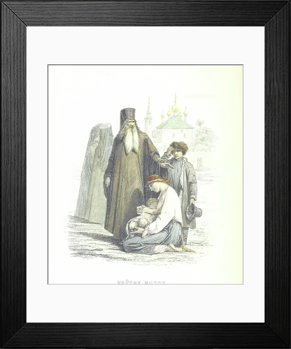 Framed Print : Russian priest, 1855. Creator: Boyer Framed Print : Russian priest, 1855. Creator: Boyer