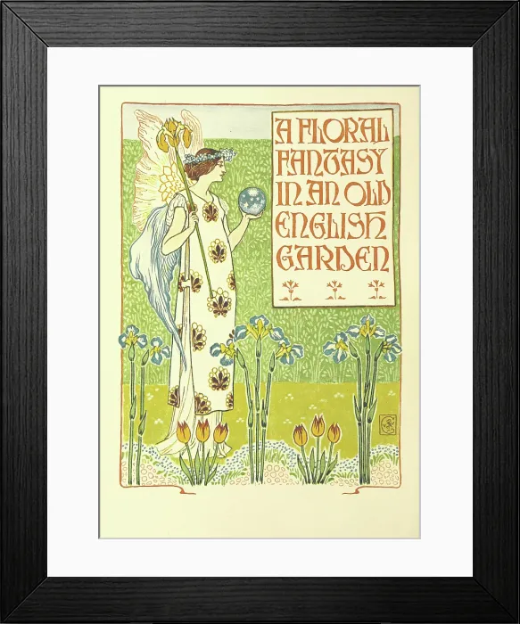 Framed Print : Irises, 1899. Creator: Walter Crane Framed Print : Irises, 1899. Creator: Walter Crane