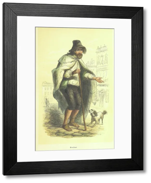 Framed Print : Beggar, 1848. Creator: Duverger Framed Print : Beggar, 1848. Creator: Duverger