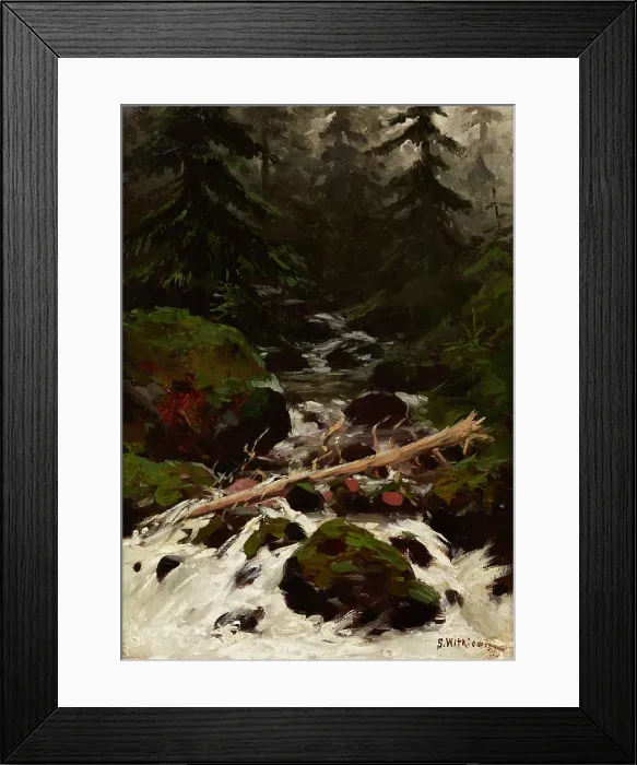 Framed Print : Stream in the Forest, 1893. Creator: Stanislaw Witkiewicz Framed Print : Stream in the Forest, 1893. Creator: Stanislaw Witkiewicz