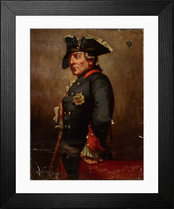 Framed Print : Portrait of Frederick the Great (1712-1786), second half of 19th century. Creator: Unknown Framed Print : Portrait of Frederick the Great (1712-1786), second half of 19th century. Creator: Unknown