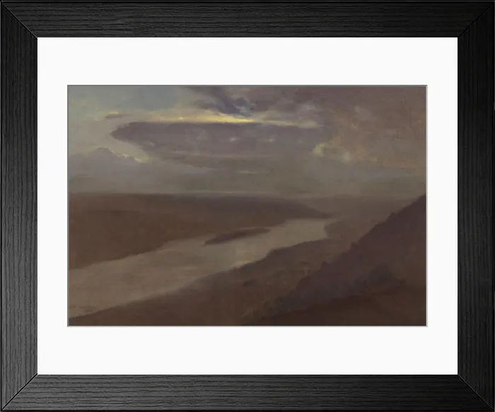Framed Print : The Dniester River at Night, 1906. Creator: Jozef Chelmonski Framed Print : The Dniester River at Night, 1906. Creator: Jozef Chelmonski