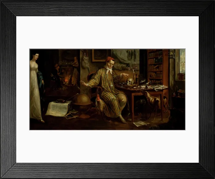 Framed Print : Scholar in His Studio, 1815. Creator: Michal Stachowicz Framed Print : Scholar in His Studio, 1815. Creator: Michal Stachowicz