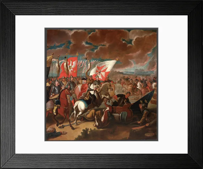 Framed Print : The Battle of Kalisz in 1706, between 1725-1750. Creator: Unknown Framed Print : The Battle of Kalisz in 1706, between 1725-1750. Creator: Unknown