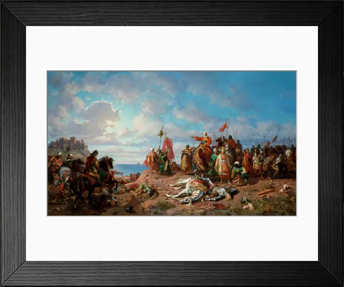 Framed Print : Death of Wladyslaw Jagiellon near Varna, between 1865-1876. Creator: Stanislaus von Chlebowski