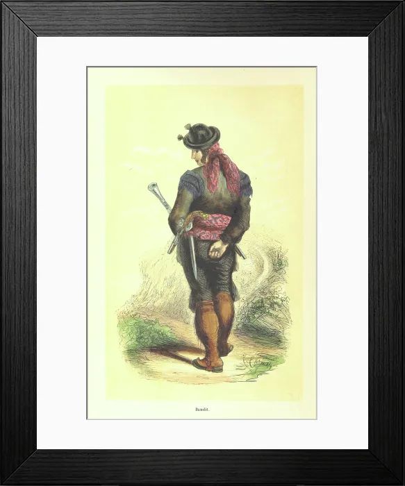 Framed Print : Bandit, 1848. Creator: Clerman Framed Print : Bandit, 1848. Creator: Clerman