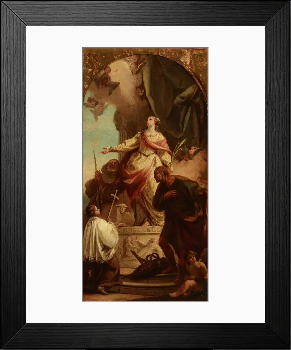 Framed Print : Apotheosis of Saint Agnes, 1st half of 18th century. Creator: Unknown Framed Print : Apotheosis of Saint Agnes, 1st half of 18th century. Creator: Unknown