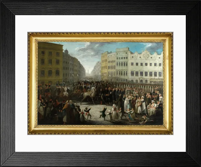 Framed Print : Prince Joseph Poniatowski Entering Krakow on 15 July 1809, 1821. Creator: Michal Stachowicz Framed Print : Prince Joseph Poniatowski Entering Krakow on 15 July 1809, 1821. Creator: Michal Stachowicz