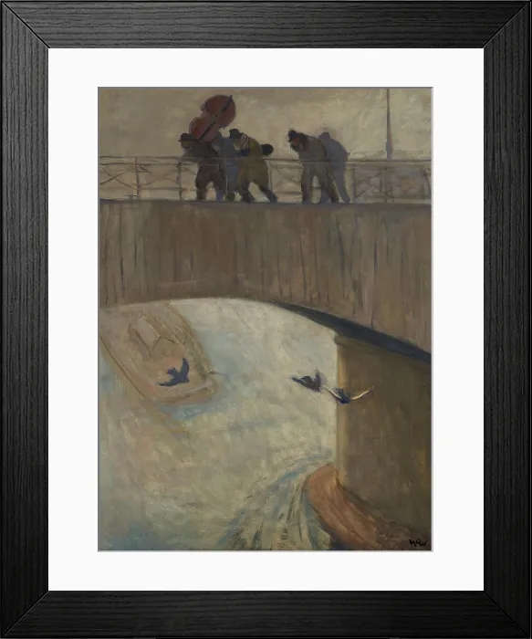Framed Print : Musicians on the bridge, 1904. Creator: Wojciech Weiss Framed Print : Musicians on the bridge, 1904. Creator: Wojciech Weiss