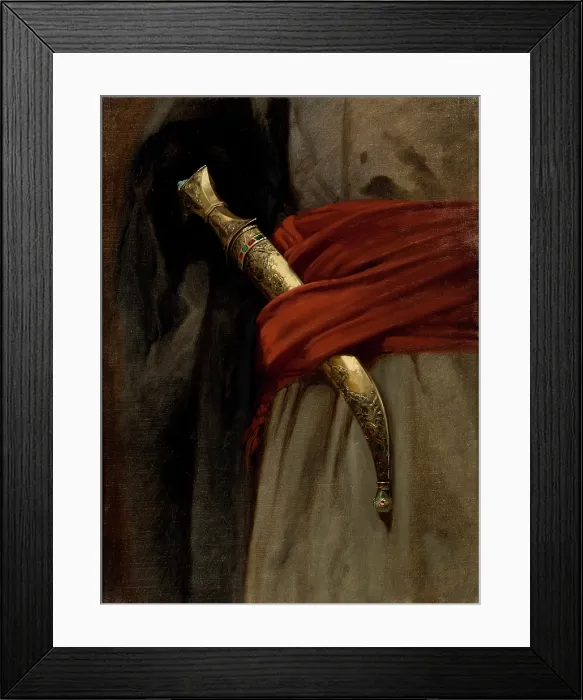 Framed Print : Study of a Khanjar, before 1874. Creator: Stanislaus von Chlebowski Framed Print : Study of a Khanjar, before 1874. Creator: Stanislaus von Chlebowski