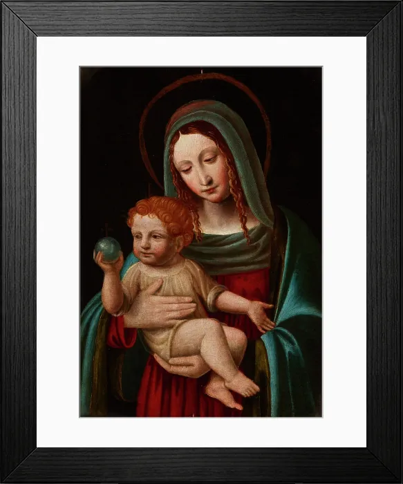 Framed Print : Madonna and Child, between 1750-1850. Creators: Unknown, Virgin Mary Framed Print : Madonna and Child, between 1750-1850. Creators: Unknown, Virgin Mary