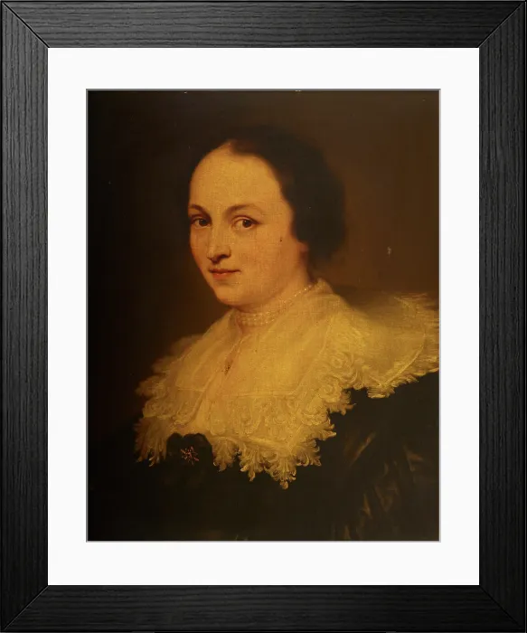 Framed Print : Portrait of the Wife of the Mayor of Antwerp, 19th century. Creator: Unknown Framed Print : Portrait of the Wife of the Mayor of Antwerp, 19th century. Creator: Unknown