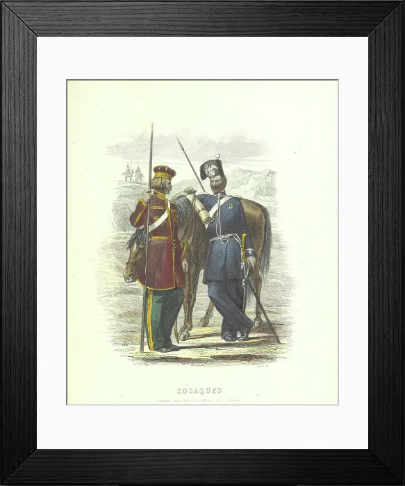 Framed Print : Cossacks, 1855. Creator: Boyer