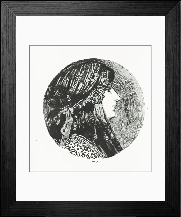 Framed Print : Maya, 1896. Creator: Amy Sawyer Framed Print : Maya, 1896. Creator: Amy Sawyer