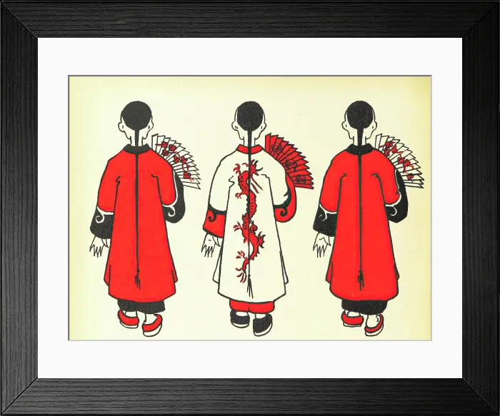 Framed Print : Chinese costume, 1912. Creator: May Audubon Post Framed Print : Chinese costume, 1912. Creator: May Audubon Post