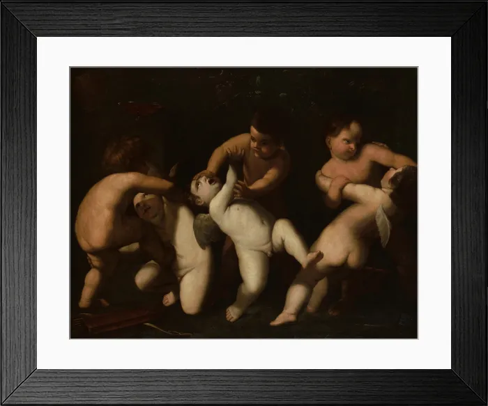 Framed Print : Battle of Cupids with Putti, 17th century. Creator: Unknown Framed Print : Battle of Cupids with Putti, 17th century. Creator: Unknown