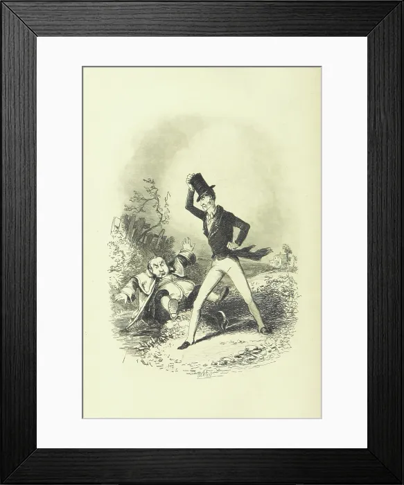 Framed Print : Altercation between two men, 1853. Creator: Unknown