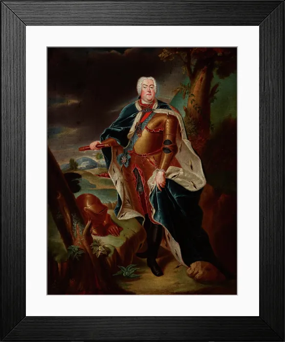 Framed Print : Portrait of Augustus III of Saxony (1696-1763), King of Poland, Mid-18th century. Creator: Unknown Framed Print : Portrait of Augustus III of Saxony (1696-1763), King of Poland, Mid-18th century. Creator: Unknown