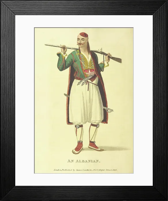 Framed Print : An Albanian, 1813. Creator: Unknown Framed Print : An Albanian, 1813. Creator: Unknown