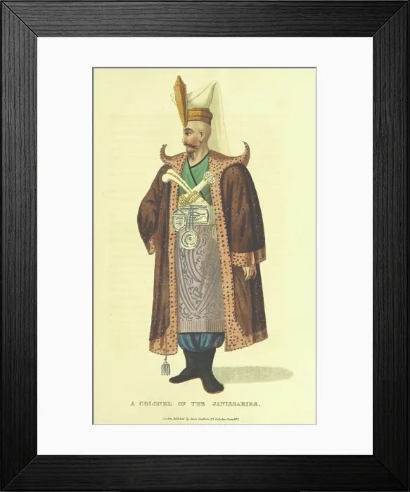 Framed Print : A Colonel of the Janissaries, 1813. Creator: Unknown Framed Print : A Colonel of the Janissaries, 1813. Creator: Unknown