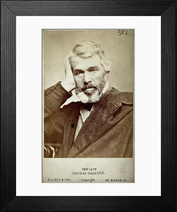 Framed Print : Thomas Carlyle. Creator: Elliott & Fry Framed Print : Thomas Carlyle. Creator: Elliott & Fry