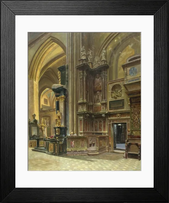 Framed Print : Interior of St Mary's Church in Krakow, 1867. Creator: Aleksander Gryglewski. Interior of St Mary's Church in Krakow, 1867. Creator: Aleksander Gryglewski Framed Print : Interior of St Mary's Church in Krakow, 1867. Creator: Aleksander Gryglewski. Interior of St Mary's Church in Krakow, 1867. Creator: Aleksander Gryglewski