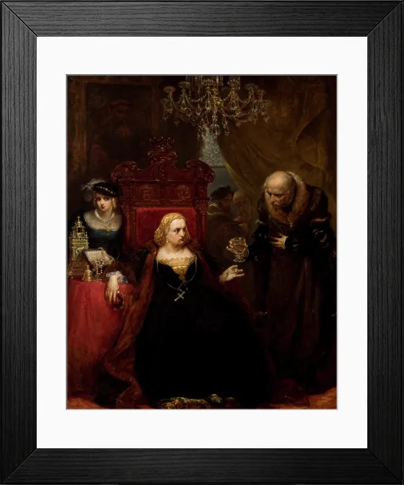 Framed Print : Poisoning of Queen Bona, 1859. Creator: Jan Matejko Framed Print : Poisoning of Queen Bona, 1859. Creator: Jan Matejko