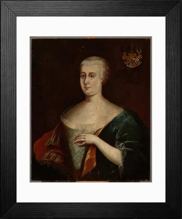 Framed Print : Portrait of Fryderyka Amalia Dunin nee von Rochlitz (1693-1743), 2nd quarter of 18th century. Creator: Unknown Framed Print : Portrait of Fryderyka Amalia Dunin nee von Rochlitz (1693-1743), 2nd quarter of 18th century. Creator: Unknown