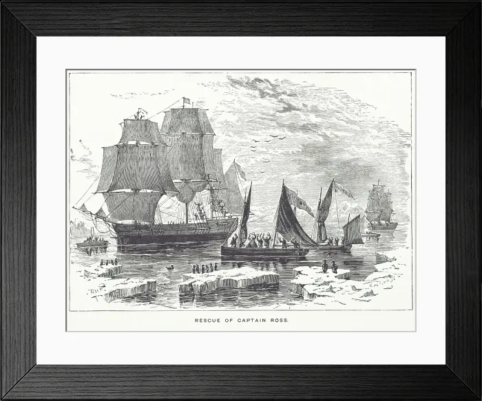 Framed Print : Rescue of Captain Ross, 1833, (1884). Creator: Mason Jackson Framed Print : Rescue of Captain Ross, 1833, (1884). Creator: Mason Jackson