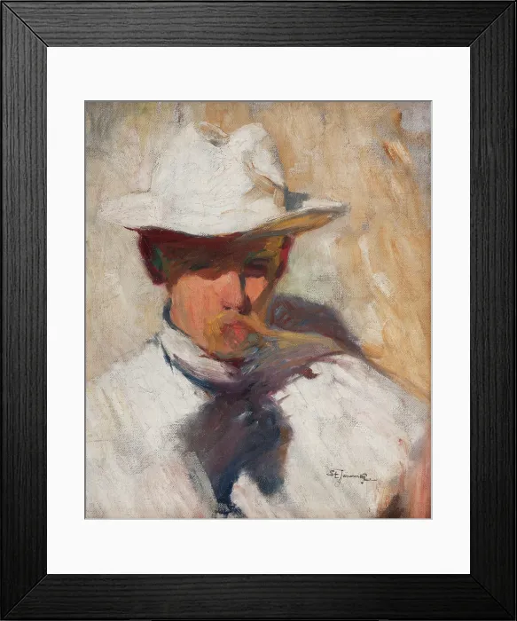 Framed Print : Portrait of Painter Tadeusz Rychter in the Sun, c1925. Creator: Stanislaw Janowski Framed Print : Portrait of Painter Tadeusz Rychter in the Sun, c1925. Creator: Stanislaw Janowski