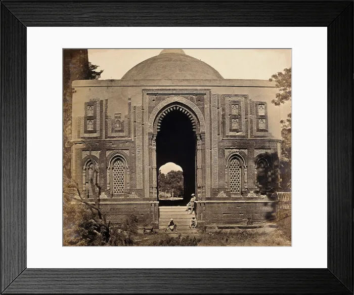 Framed Print : India: a tomb in Kootub near Delhi, c1858. Creator: Felice Beato Framed Print : India: a tomb in Kootub near Delhi, c1858. Creator: Felice Beato
