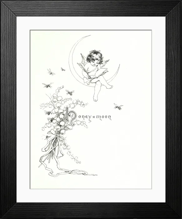 Framed Print : Honeymoon, 1899. Creator: Frances Brundage Framed Print : Honeymoon, 1899. Creator: Frances Brundage
