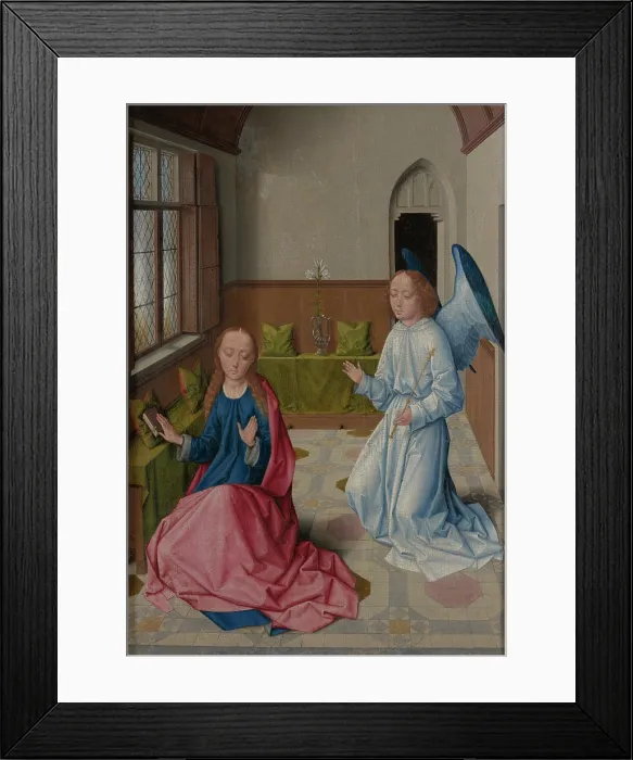 Framed Print : Annunciation, c1480. Creator: Follower of Dierick Bouts Framed Print : Annunciation, c1480. Creator: Follower of Dierick Bouts