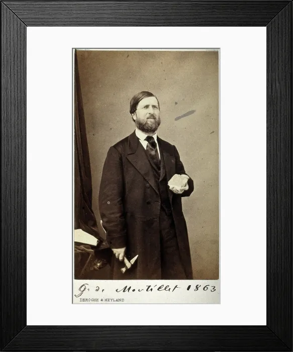 Framed Print : Louis Laurent Gabriel de Mortillet, 1863. Creator: Deroghe & Heyland Framed Print : Louis Laurent Gabriel de Mortillet, 1863. Creator: Deroghe & Heyland