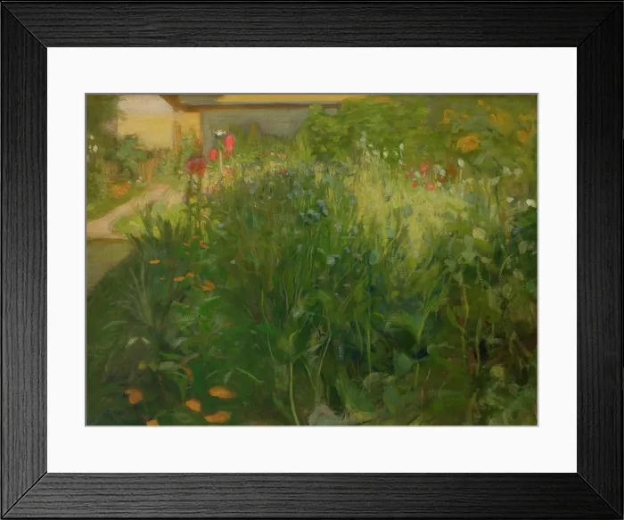 Framed Print : Flower Garden, 1900. Creator: Wojciech Weiss Framed Print : Flower Garden, 1900. Creator: Wojciech Weiss