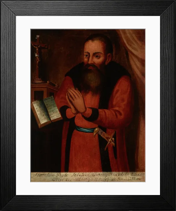 Framed Print : Portrait of Stanislaw Piotr Telefus (d. 1747), Ensign of Podolia, 2nd half of 18th century. Creator: Unknown Framed Print : Portrait of Stanislaw Piotr Telefus (d. 1747), Ensign of Podolia, 2nd half of 18th century. Creator: Unknown