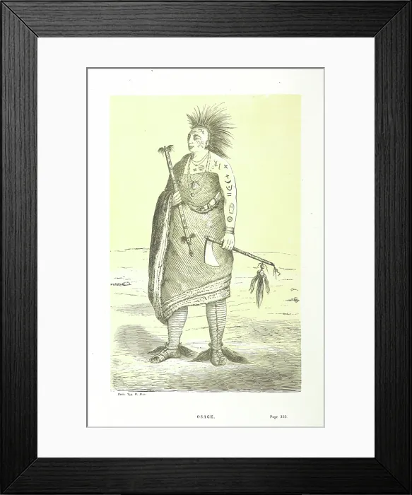 Framed Print : Osage, 1862. Creator: Unknown Framed Print : Osage, 1862. Creator: Unknown