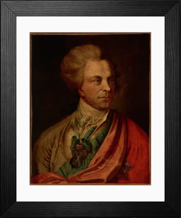 Framed Print : Portrait of Michal Jerzy Wandalin Mniszech (1748-1806), Grand Marshal of the Crown, after 1781. Creator: Unknown