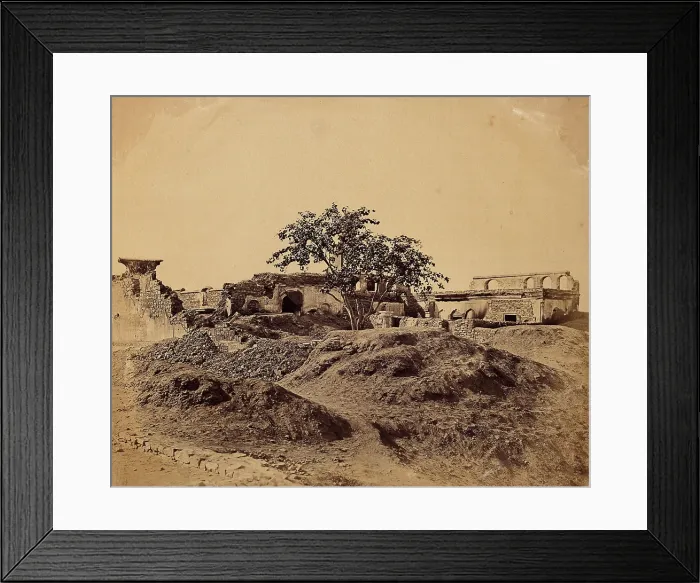 Framed Print : India: a ruined building, c1858. Creator: Felice Beato Framed Print : India: a ruined building, c1858. Creator: Felice Beato